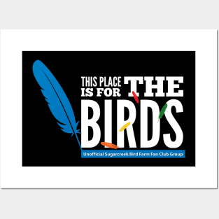 For the Birds 2 - white type Posters and Art